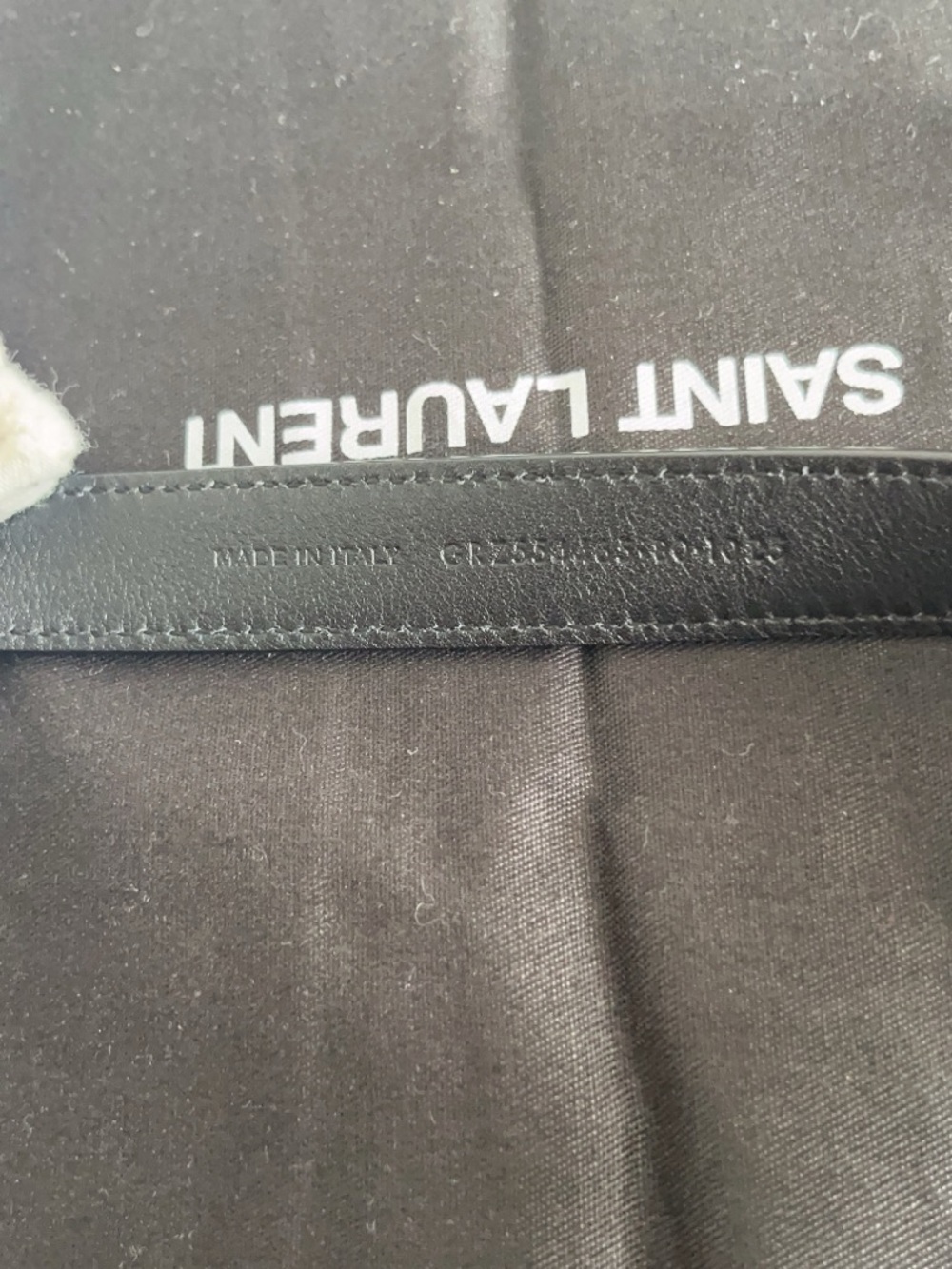 Saint Laurent  YSL Cassandre leather thin belt - Picture 10 of 13